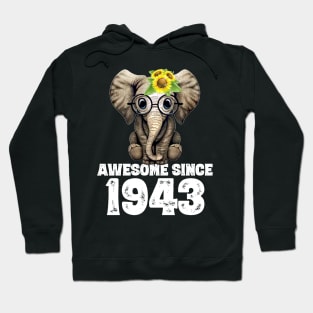 Awesome since 1943 77 Years Old Bday Gift 77th Birthday Hoodie